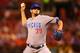 ST. LOUIS, MO - JUNE 28: Starter Jason Hammel #39 of the Chicago Cubs pitches against the St. Louis Cardinals in the first inning at Busch Stadium on June 28, 2015 in St. Louis, Missouri. (Photo by Dilip Vishwanat/Getty Images)