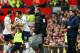MANCHESTER, ENGLAND - MARCH 15: Manager Mauricio Pochettino of Spurs sends on Mousa Dembele of Spurs as a first half substitute for the beleaguered Andros Townsend of Spurs during the Barclays Premier League match between Manchester United and Tottenham