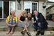 The McGregors in Dublin: Mags, Erin, dog Hugo and Tony.