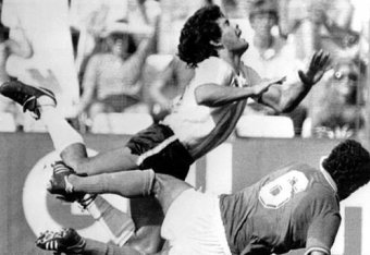 Diego Maradona was often targeted by defenders.