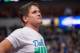 Apr 8, 2015; Dallas, TX, USA; Dallas Mavericks owner Mark Cuban watches the game between the Dallas Mavericks and the Phoenix Suns at the American Airlines Center. The Mavericks defeated the Suns 107-104. Mandatory Credit: Jerome Miron-USA TODAY Sports