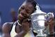 Serena with her first major title, the 1999 U.S. Open.