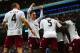 MANCHESTER, ENGLAND - APRIL 25: Jack Grealish of Aston Villa celebrates the goal scored by Carlos Sanchez of Aston Villa during the Barclays Premier League match between Manchester City and Aston Villa at Etihad Stadium on April 25, 2015 in Manchester, En