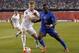 Jul 10, 2015; Foxborough, MA, USA; United States defender Tim Ream (15) defends against Haiti midfielder Sony Norde (20) during the second half of a CONCACAF Gold Cup group play match at Gillette Stadium. United States defeated Haiti 1-0. Mandatory Credit