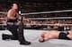 Taker puts Lesnar down