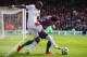 LONDON, ENGLAND - MAY 09: Joel Ward of Crystal Palace is challenged by Ashley Young of Manchester United during the Barclays Premier League match between Crystal Palace and Manchester United at Selhurst Park on May 9, 2015 in London, England. (Photo by