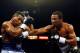 CARSON, CA - SEPTEMBER 27: Shane Mosley (R) hits Ricardo Mayorga of Nicaragua in the first round during their junior middleweight bout at the Home Depot Center on September 27, 2008 in Carson, California. Mosley went on to win in a 12th round knockout.