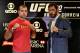 RIO DE JANEIRO, BRAZIL - JULY 30: Light heavyweight fighters Mauricio ''Shogun'' Rua (L) and Rogerio ''Minotouro'' Nogueira of Brazil pose for photographers during Ultimate Media Day at Sheraton Hotel on July 30, 2015 in Rio de Janeiro, Brazil. (Photo by