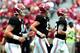 Alabama QBs Jake Coker (left), Blake Barnett (center) and David Cornwell (right)
