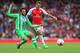 LONDON, ENGLAND - JULY 26: Jack Wilshere of Arsenal and Christian Trasch of Wolfsburg during the Emirates Cup match between Arsenal and VfL Wolfsburg at Emirates Stadium on July 26, 2015 in London, England. (Photo by Catherine Ivill - AMA/Getty Images).