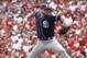 Jun 7, 2015; Cincinnati, OH, USA; San Diego Padres relief pitcher Shawn Kelley throws against the Cincinnati Reds in the seventh inning at Great American Ball Park. Mandatory Credit: David Kohl-USA TODAY Sports