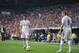 MADRID, SPAIN - AUGUST 25: Toni Kroos and James Rodriguez of Real Madrid get ready to take a free kick during the La liga match between Real Madrid CF and Cordoba CF at Estadio Santiago Bernabeu on August 25, 2014 in Madrid, Spain. (Photo by Denis Doyle