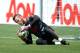 SANTA CLARA, CA - JULY 25: Goalkeeper David De Gea #1 of Manchester United dives for the ball during warm up before the start of International Champions Cup friendly soccer match against FC Barcelona at the Levi's Stadium July 25, 2015 in Santa Clara, Ca