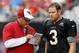 Bruce Arians and Carson Palmer in 2013.