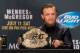LAS VEGAS, NV - JULY 11: UFC interim featherweight champion Conor McGregor interacts with the media during the UFC 189 post fight press conference at the MGM Grand Garden Arena on July 11, 2015 in Las Vegas, Nevada. (Photo by Jeff Bottari/Zuffa LLC/Zuffa