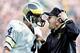 JIm Harbaugh and Bo Schembechler at Michigan.