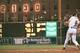 BALTIMORE, MD - SEPTEMBER 5: Cal Ripken, Jr., of the Baltimore Orioles hits a home run in the sixth inning of Baltimore's 05 September game against the California Angels at Baltimore's Oriole Park at Camden Yards. Ripken has now tied Lou Gehrig's record