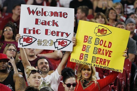 Kansas City Chiefs star Eric Berry diagnosed with Hodgkin's lymphoma - Los  Angeles Times