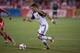 Aug 29, 2015; Dallas, TX, USA; Real Salt Lake midfielder Javier Morales (11) during the game against FC Dallas at Toyota Stadium. FC Dallas shuts out Real Salt Lake 2-0. Mandatory Credit: Jerome Miron-USA TODAY Sports