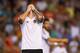 VALENCIA, SPAIN - AUGUST 30: Rodrigo De Paul of Valencia reacts during the La Liga match between Valencia CF and RC Deportivo de La Coruna at Estadi de Mestalla on August 30, 2015 in Valencia, Spain. (Photo by Manuel Queimadelos Alonso/Getty Images)