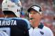 TAMPA, FL - SEPTEMBER 13: Head coach Ken Whisenhunt of the Tennessee Titans talks with quarterback Marcus Mariota #8 of the Tennessee Titans after he threw a touchdown in the 2nd quarter against the Tampa Bay Buccaneers at Raymond James Stadium on Septemb