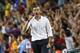 Barcelona's coach Luis Enrique (R) celebrates a goal during the Spanish Supercup second-leg football match FC Barcelona vs Athletic Club Bilbao at the Camp Nou stadium in Barcelona on August 17, 2015. AFP PHOTO / QUIQUE GARCIA (Photo credit should
