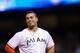 MIAMI, FL - JUNE 15: Giancarlo Stanton #27 of the Miami Marlins looks on during the game against the New York Yankees at Marlins Park on June 15, 2015 in Miami, Florida. (Photo by Rob Foldy/Getty Images)