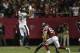 Sep 14, 2015; Atlanta, GA, USA; Philadelphia Eagles wide receiver Jordan Matthews (81) misses a pass that is intercepted by Atlanta Falcons cornerback Ricardo Allen (37) in the fourth quarter to preserve the win at the Georgia Dome. The falcons defeated t