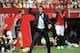 Sevilla's coach Unai Emery gestures from the sidelines during the Spanish league football match Sevilla FC vs Celta de Vigo at the Ramon Sanchez Pizjuan stadium in Sevilla on September 20, 2015. AFP PHOTO/ CRISTINA QUICLER (Photo credit should re