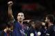 PARIS, FRANCE - SEPTEMBER 22: Zlatan Ibrahimovic of PSG celebrates his goal with teammates during the French Ligue 1 match between Paris Saint-Germain FC (PSG) and EA Guingamp at Parc des Princes stadium on September 22, 2015 in Paris, France. (Photo by J