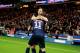 PARIS, FRANCE - SEPTEMBER 22: Zlatan Ibrahimovic of Paris Saint-Germain celebrate his gaol with Angel Di Maria during the French Ligue 1 between Paris Saint-Germain FC and EA Guingamp at Parc Des Princes on september 22, 2015 in Paris, France. (Photo b
