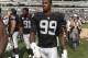 No. 99 Aldon Smith and No. 91 Justin Tuck