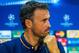 BARCELONA, SPAIN - SEPTEMBER 28: Head coach Luis Enrique of FC Barcelona looks on during a press conference ahead of a UEFA Champions League Group E match against Bayern 04 Leverkusen at Ciutat Esportiva on September 28, 2015 in Barcelona, Spain. (Photo