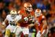 CLEMSON, SC - OCTOBER 03: Deshaun Watson #4 of the Clemson Tigers runs with the ball against the Notre Dame Fighting Irish during their game at Clemson Memorial Stadium on October 3, 2015 in Clemson, South Carolina. (Photo by Streeter Lecka/Getty Images