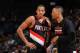 Ontario, CA- OCTOBER 22: CJ McCollum #3 and Damian Lillard #0 of the Portland Trail Blazers during a game against the Los Angeles Lakers at the Citizens Business Bank Arena in Ontario, California on October 22, 2014 . NOTE TO USER: User expressly acknowle