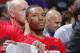 SACRAMENTO, CA - OCTOBER 10: Damian Lillard #0 of the Portland Trail Blazers looks on during the game against the Sacramento Kings on October 10, 2015 at Sleep Train Arena in Sacramento, California. NOTE TO USER: User expressly acknowledges and agrees tha