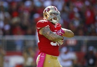 Linebacker Aaron Lynch has served as one of the 49ers' premier pass-rushers in 2015.