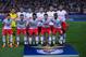 MADRID, SPAIN - SEPTEMBER 30: SL Benfica line up prior to start the UEFA Champions League Group C match between Club Atletico de Madrid and SL Benfica at Vicente Calderon Stadium on September 30, 2015 in Madrid, Spain. (Photo by Gonzalo Arroyo Moreno/Get