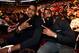 HOUSTON, TX - OCTOBER 03: (L-R) Houston Rockets players Dwight Howard and James Harden attend the UFC 192 event at the Toyota Center on October 3, 2015 in Houston, Texas. (Photo by Jeff Bottari/Zuffa LLC/Zuffa LLC via Getty Images)
