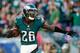 PHILADELPHIA, PA - OCTOBER 11: Walter Thurmond #26 of the Philadelphia Eagles celebrates his interception return against the New Orleans Saints in the fourth quarter during a football game at Lincoln Financial Field on October 11, 2015 in Philadelphia, Pe