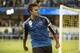 September 16, 2015; San Jose, CA, USA; San Jose Earthquakes forward Chris Wondolowski (8) celebrates after scoring a goal against Montreal Impact goalkeeper Eric Kronberg (22, not pictured) during the first half at Avaya Stadium. Mandatory Credit: Kyle Te