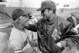 Sparky Anderson shares a lighter moment with Boston manager Darrell Johnson, who was fired 86 games into the 1976 season.