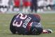 Oct 25, 2015; Miami Gardens, FL, USA; Houston Texans running back Arian Foster (23) lays on the ground after being injured in the fourth quarter against the Miami Dolphins at Sun Life Stadium. The Dolphins won 44-26. Mandatory Credit: Andrew Innerarity-US