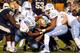 PITTSBURGH, PA - OCTOBER 29: Qadree Ollison #37 of the Pittsburgh Panthers rushes for a 4 yard touchdown in the third quarter during the game against the North Carolina Tar Heels on October 29, 2015 at Heinz Field in Pittsburgh, Pennsylvania. (Photo by