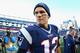 FOXBORO, MA - NOVEMBER 08: Tom Brady #12 of the New England Patriots looks on after the Patriots 27-10 win over the Washington Redskins at Gillette Stadium on November 8, 2015 in Foxboro, Massachusetts. (Photo by Maddie Meyer/Getty Images)
