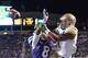 MANHATTAN, KS - NOVEMBER 05: Defensive back Duke Shelley #8 of the Kansas State Wildcats brakes up a pass in the end zone intended for wide receiver Corey Coleman #1 of the Baylor Bears during the second half on November 5, 2015 at Bill Snyder Family Sta
