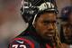 ARLINGTON, TX - AUGUST 29: Brennan Williams #73 of the Houston Texans during a preseason game at AT&T Stadium on August 29, 2013 in Arlington, Texas. (Photo by Ronald Martinez/Getty Images)