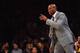 LOS ANGELES, CA - OCTOBER 28: Head coach Byron Scott of the Los Angeles Lakers calls out a play with his team trailing the Minnesota Timberwolves during the fourth quarter at Staples Center on October 28, 2015 in Los Angeles, California. The Lakers lost