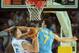 Finland's forward Erik Murphy (L) vies with Ukraine's guard Sviatoslav Mykhailiuk during the 2014 FIBA World basketball championships group C match Finland vs Ukraine at the Bizkaia Arena in Bilbao on August 31, 2014. AFP PHOTO/ RAFA RIVAS (Photo c