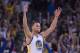 November 20, 2015; Oakland, CA, USA; Golden State Warriors guard Stephen Curry (30) celebrates during the fourth quarter against the Chicago Bulls at Oracle Arena. The Warriors defeated the Bulls 106-94. Mandatory Credit: Kyle Terada-USA TODAY Sports